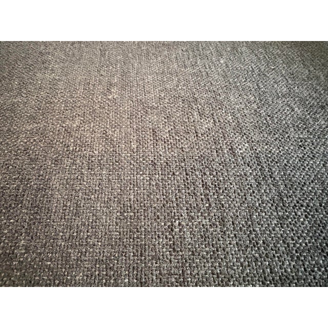 Greige Rh Chloé Fabric Armchair | Greige Oak Finish | Performance Linen Weave in Black For Sale - Image 8 of 18