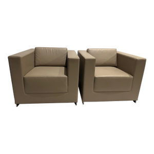 Pair of Bernhardt B.1 Leather Chairs