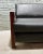 Brown Brazilian Rosewood Sofa Black Leather, 1960 For Sale - Image 8 of 12