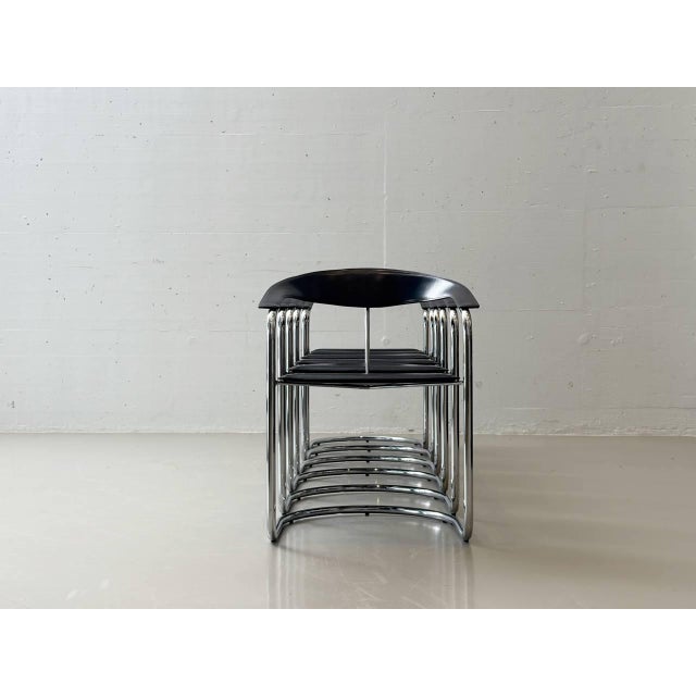 Metal Canasta Cantilever Chairs by Arrben, Italy, 1980s, Set of 6 For Sale - Image 7 of 18
