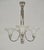 Art Deco Petitot French Art Deco 4-Arm Chandelier 1930s - Trumpet Frosted Glass & Nickel For Sale - Image 3 of 12