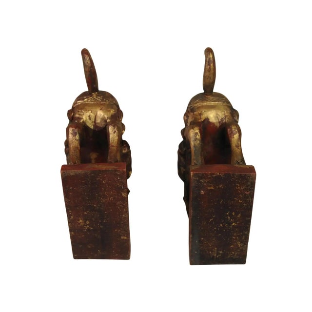 Chinese Tang Dynasty Style Decorative Carved Wood Horse Sculptures, Set of 2 For Sale - Image 10 of 12