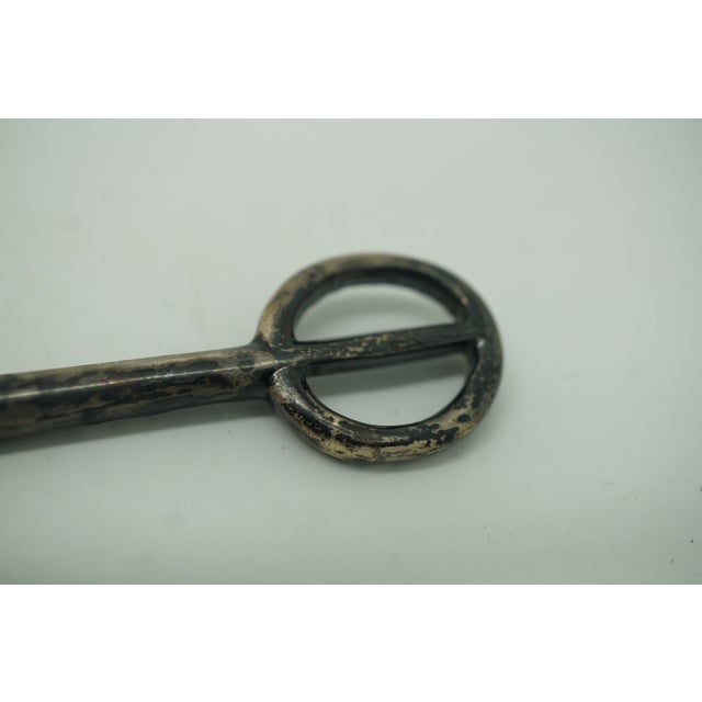 Silver Antique Repousse Sterling Silver Equestrian Horse Screw Clamp Spur 55g 5" For Sale - Image 8 of 11