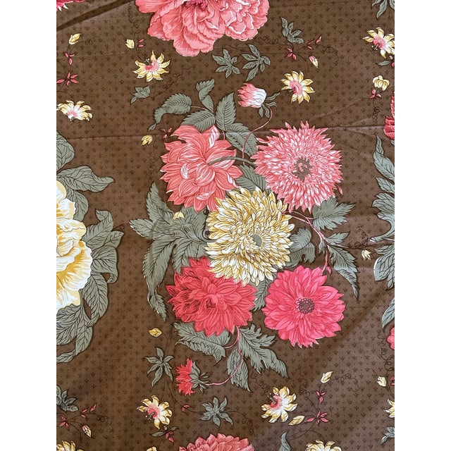 Traditional Vintage 1980s Floral Chintz Fabric For Sale - Image 3 of 13