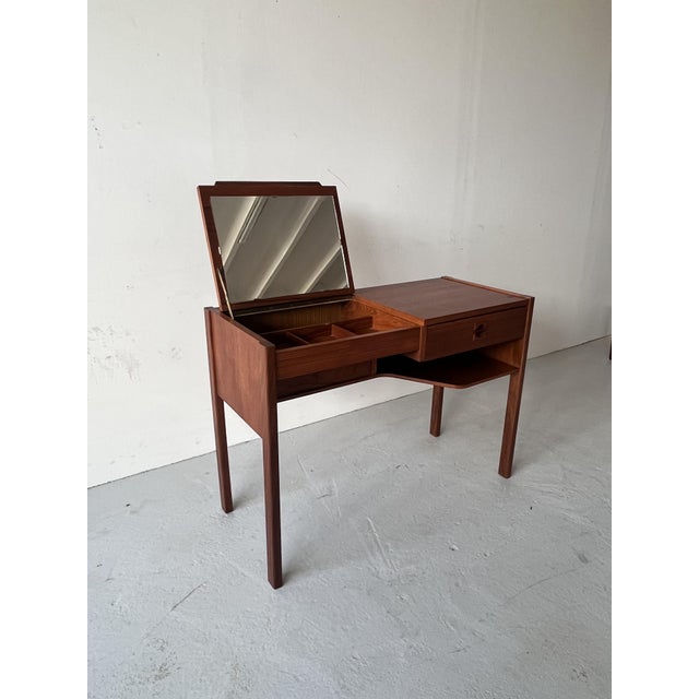 Mid-Century Scandinavian Dressing Table with Mirror by Arne Wahl-Iversen for Ikea, 1960s For Sale - Image 6 of 13