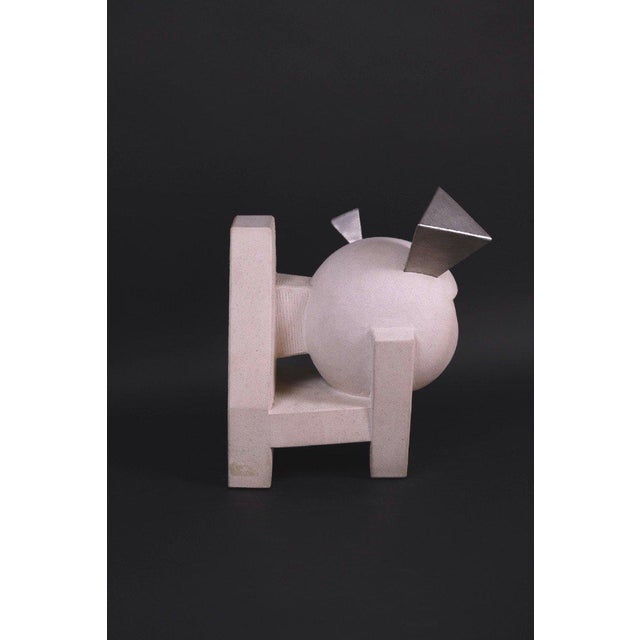 Hugo Verheyen, Painful Memory Sculpture, 1980s, Limestone and Steel For Sale - Image 9 of 10