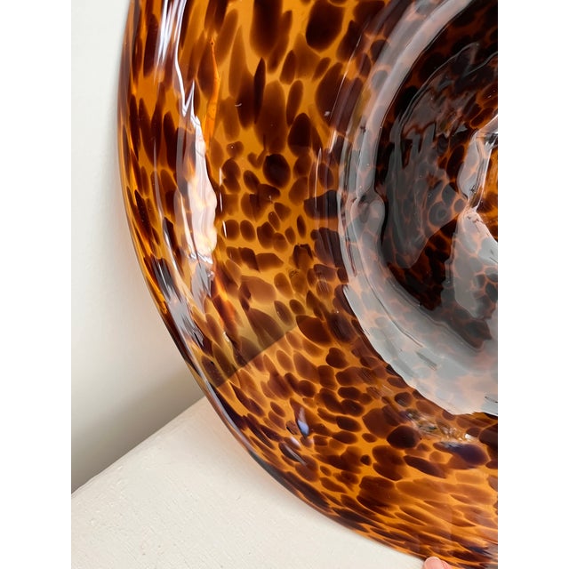 1970s 1970s Italian Handblown Murano Tortoiseshell Centerpiece Bowl For Sale - Image 5 of 12
