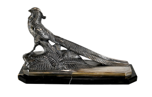 Maurice Frecourt, The Pheasant, 1910, Metal & Marble