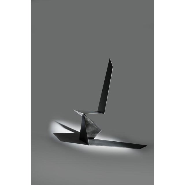 Dark Side Chair in Aluminium by Orfeo Studio For Sale - Image 11 of 14