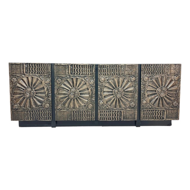 C. 1970s Adrian Pearsall “Sculptura” Brutalist Cabinet for Craft Associates For Sale