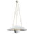 Michel Mortier M4 Suspension Lamp in White for Disderot. Originally designed in 1952, this sculptural lamp is a newly...