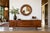 Mid-century brutalist "Eyelash" copper wall mirror by Curtis Jere, handcrafted in the United States and signed and dated,...
