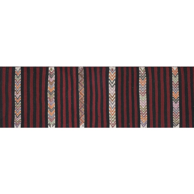 1960s Striped Turkish Kilim Runner Rug For Sale - Image 5 of 12