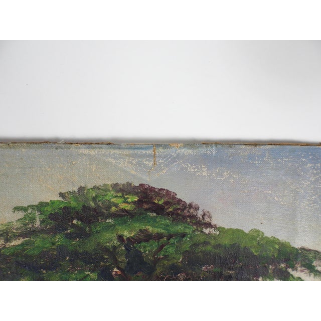 Early 20th Century Seaside Landscape Painting For Sale - Image 9 of 9