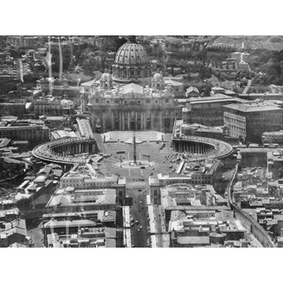 1950s Vatican City, Rome B&W Aerial Photograph For Sale