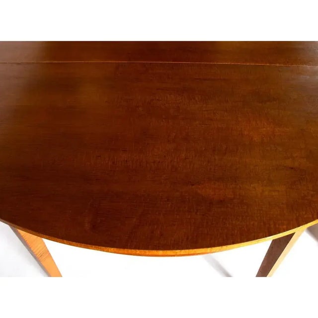 Quigley of Chicago Tiger Maple Monumental Banquet Table - Adjustable to 17.5' - French Directoire Style - Mid 20th Century For Sale In Saint Louis - Image 6 of 7