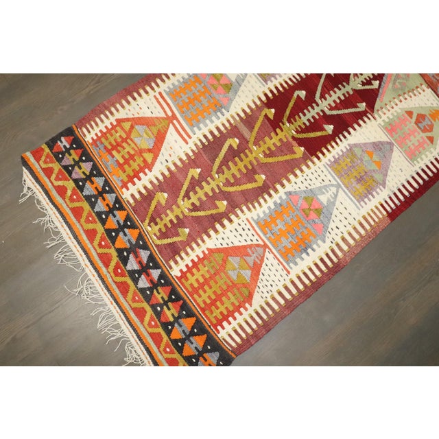 Vintage Turkish Flatweave Prayer Rug For Sale In New York - Image 6 of 8