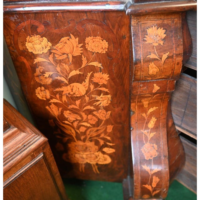 Wood Dutch Marquetry Bookcase, 1820 For Sale - Image 7 of 11