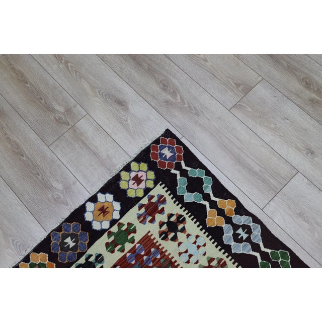 1960s Tribal Style Red Handmade Oushak Kilim Rug For Sale - Image 10 of 12
