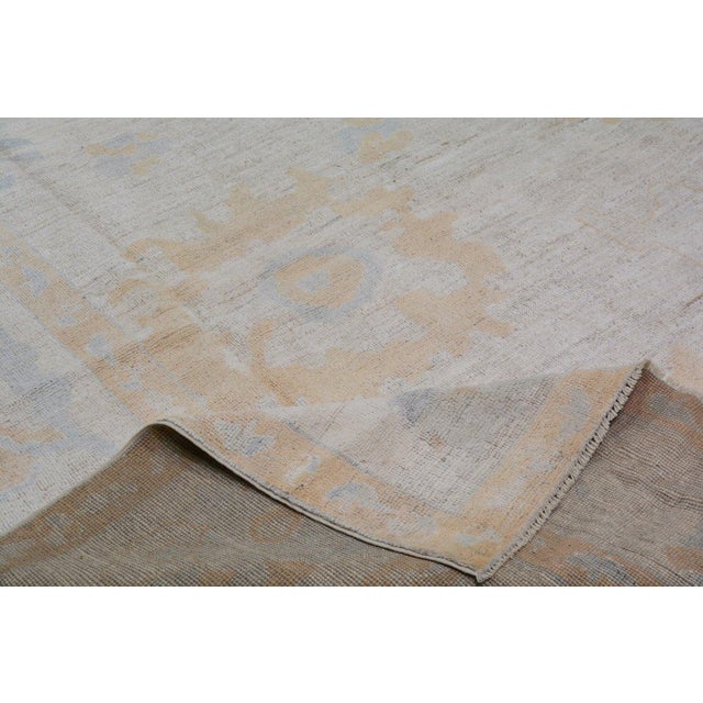 Turkish Turkish Wool Oushak Hand Knotted Rug,8'8"X11'10" For Sale - Image 3 of 3