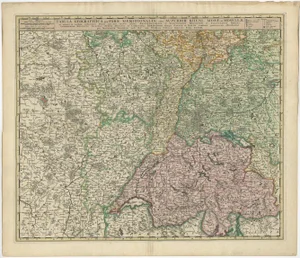 Antique Map of Switzerland by N. Visscher, 1690