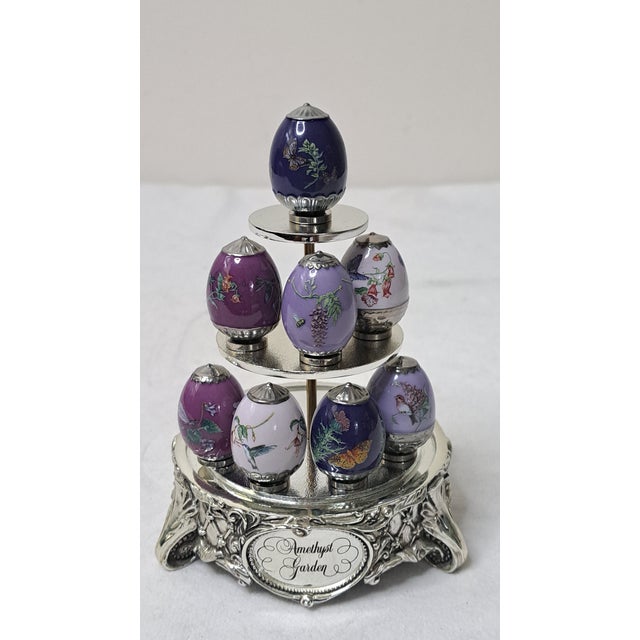 House of Fabergé Amethyst Garden Mini Egg Display Dome Ltd. Edition CP02364 Elegant House of Fabergé “Amethyst Garden”...