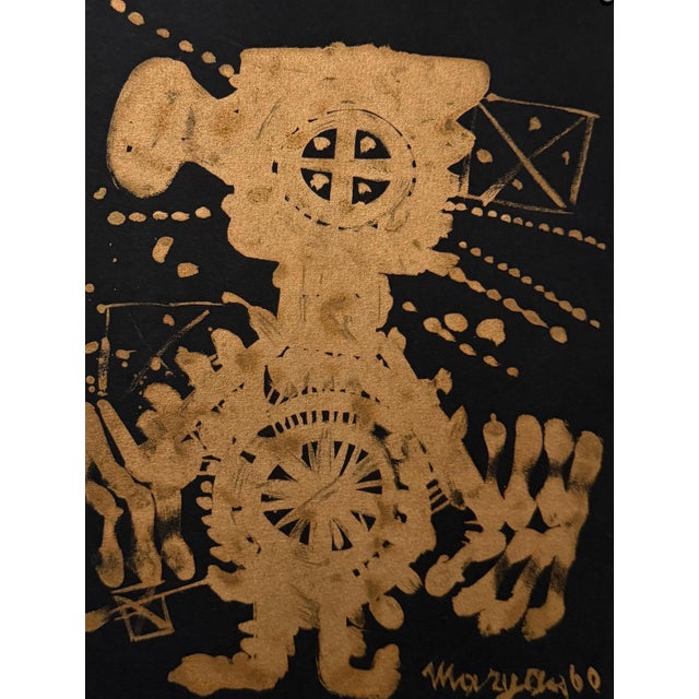 Pinchas Maryan, Polish French Figurative Abstract Art Brut Expressionist Lithograph Maryan, 1960 For Sale In Miami - Image 6 of 7