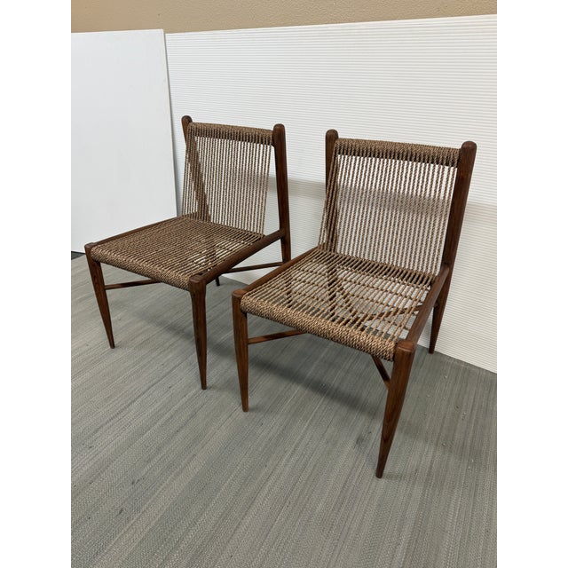Contemporary Brownstone Montauk Dining Chairs, Pair For Sale - Image 3 of 12