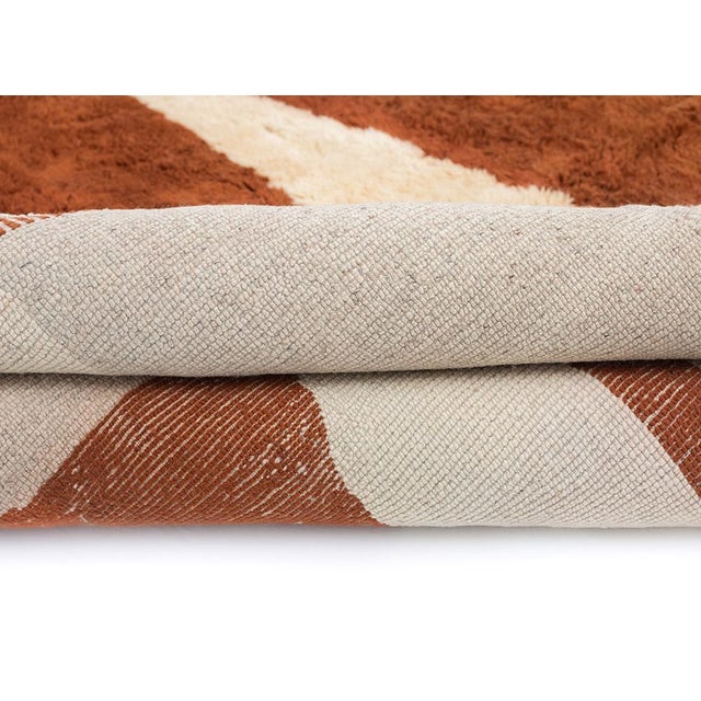 Textile Hand-Knotted Wool Rug by Azele Studio For Sale - Image 7 of 11