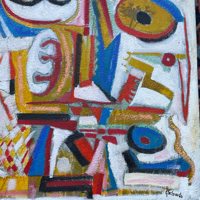 Beautiful appx 24”x24” abstract Rothko style original oil on gallery stretched canvas board. A beautiful abstract cubist...