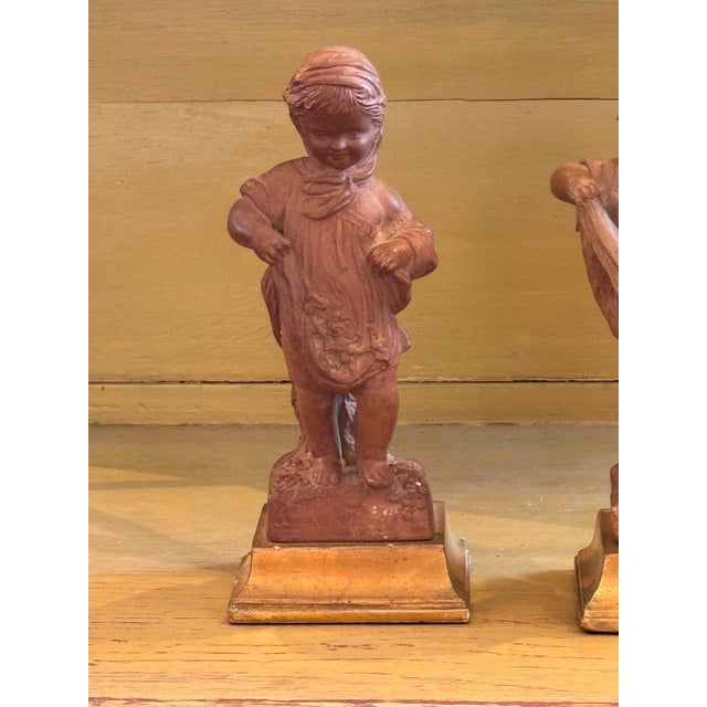 1950s Set of Four 1950s Borghese Terracotta “Four Seasons” Figures For Sale - Image 5 of 10