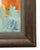 Abstract 1986 Signed Abstract Painting in Blue and Orange With Solid Wood Frame For Sale - Image 3 of 7