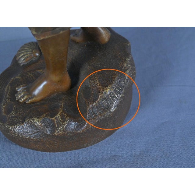 Bronze Fisherwoman by Giraud, 19th Century For Sale - Image 13 of 17
