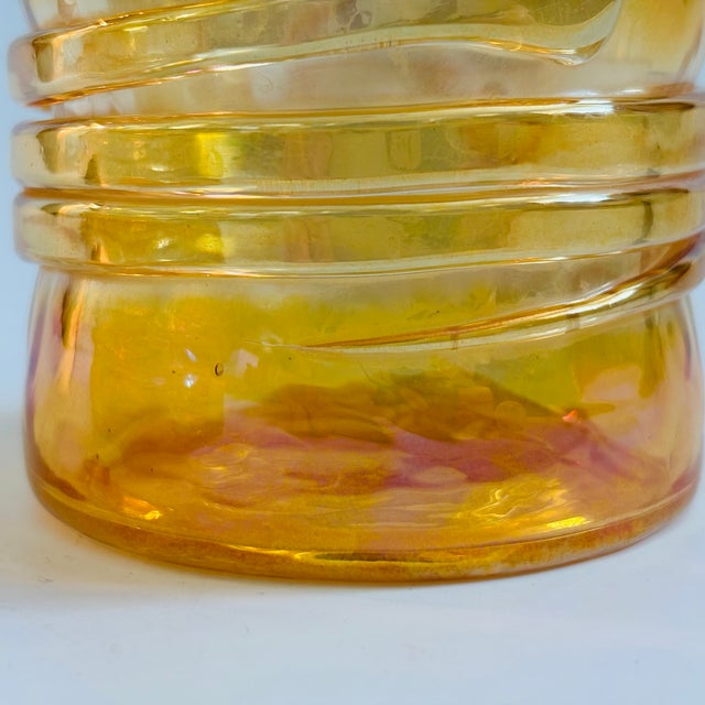 Orange Esteban Prieto Iridescent Orange Lowball Tumblers - Set of 2 For Sale - Image 8 of 10