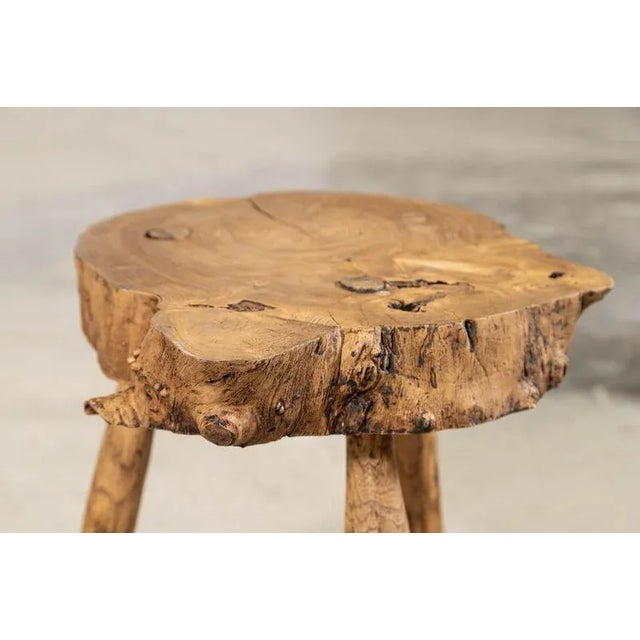 French Elm Side Table, 1900 For Sale - Image 10 of 10