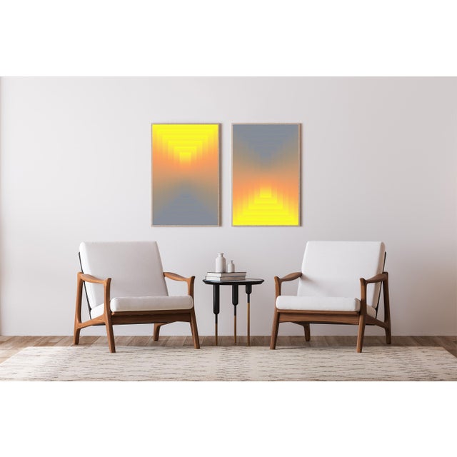 Sunset Lens is a limited edition giclée diptych that translates the atmosphere of a sunset into a refined geometric...