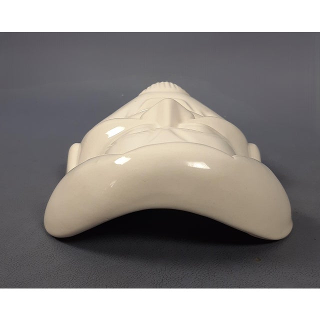 Japanese Ceramic Daikoku Okame Masks, 1980s, Set of 2 For Sale - Image 6 of 11