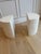 Vintage Sculptural White Plaster Demilune Side Tables, Pair For Sale - Image 9 of 9