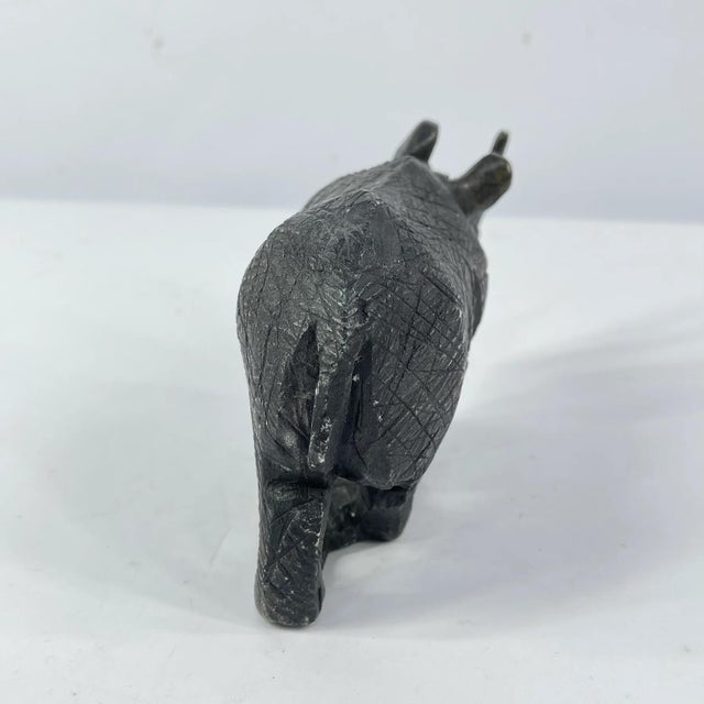 Early 20th Century Early 20th Century Shona Metal Rhino Sculpture For Sale - Image 5 of 8