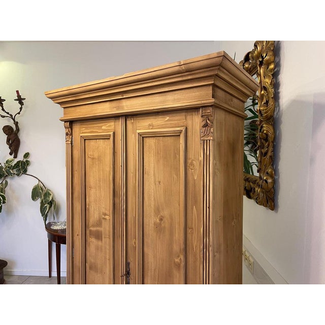 Brown Farm Gun Cabinet in Natural Wood For Sale - Image 8 of 11