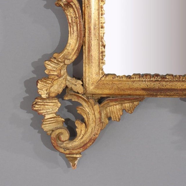 Pair of Antique French Louis XIV Gilt Wood Mirrors C1920 For Sale - Image 12 of 18