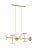 2020s Kelly Wearstler by Visual Comfort Studio Nodes Large Linear Chandelier, Brass For Sale - Image 5 of 5