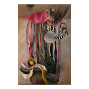 Naftali BezemIsraeli Surrealist Judaica Abstract Oil Painting Naftali Bezem Bezalel School