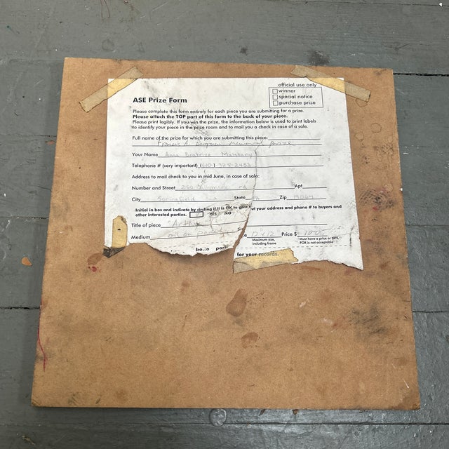 Contemporary 1990’s Original Oil on Panel Female Portrait Painting For Sale - Image 3 of 3