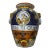 Monumental Antique Hand Painted Italian Majolica Terracotta Pottery Olive Vase For Sale