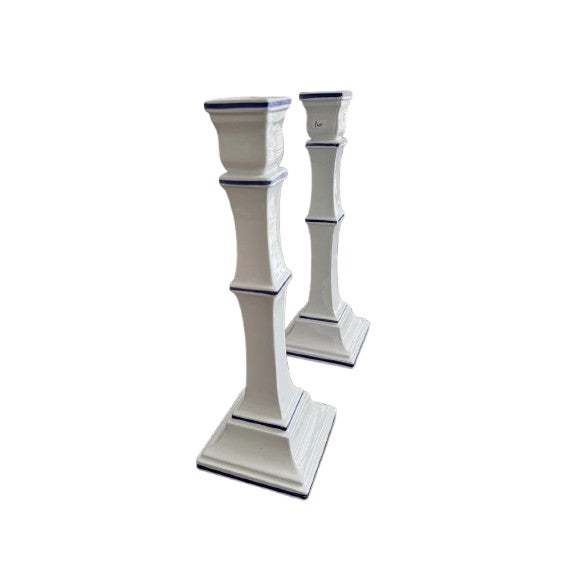 Mid-Century Modern Vintage MCM Italian Candle Holders -Set of 2 For Sale - Image 3 of 4