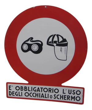 Sign Requiring Eye Protection, 1950s