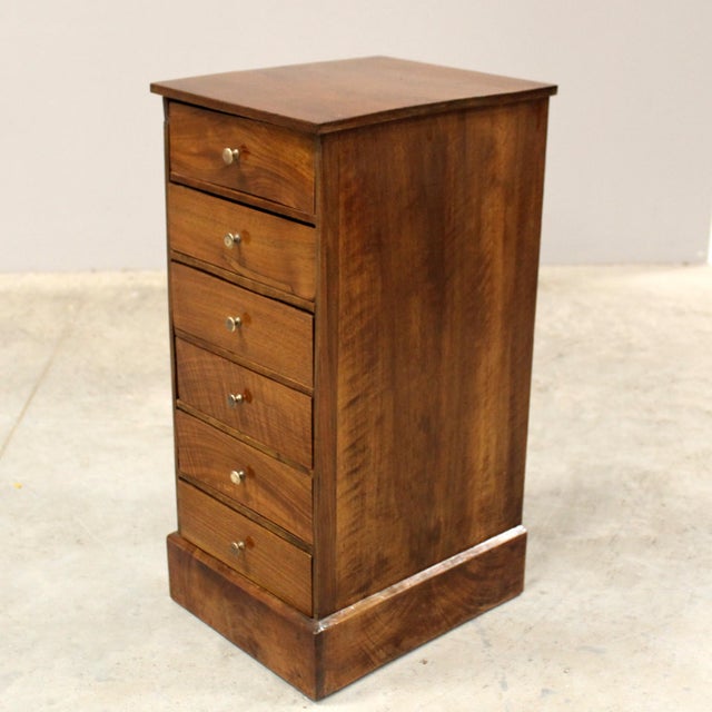 Bedside Table in Walnut For Sale - Image 4 of 9