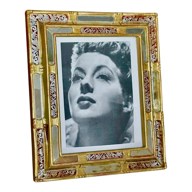 Venetian Giltwood Reverse Painted Picture Frame For Sale