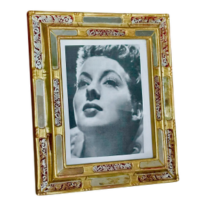 Venetian Giltwood Reverse Painted Picture Frame